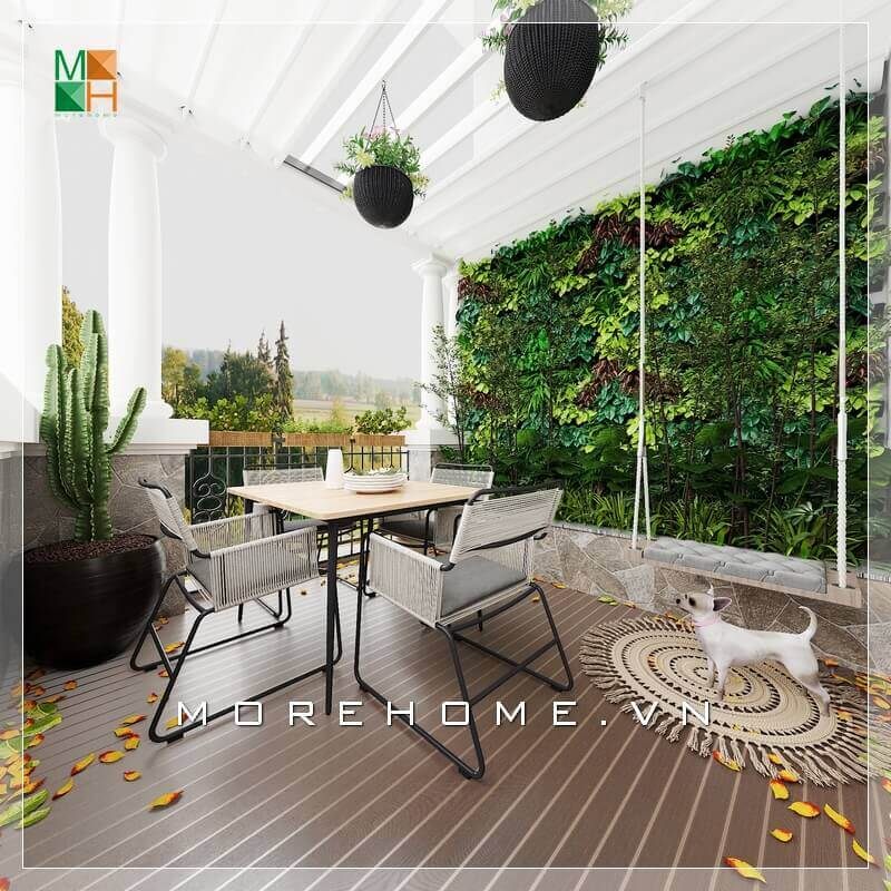 Mẫu thiết kế đẹp mắt dành cho ban công của biệt thự, nhà phố sẽ làm cuốn hút khách.